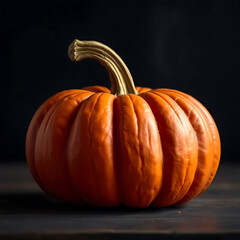 pumpkin on black background