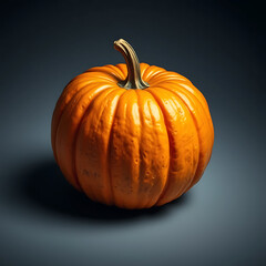 pumpkin on black background