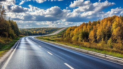 Autumn Road Trip Scenic Highway