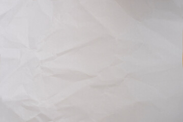 Bright White Crumpled Recycled Paper Texture with Wrinkles and Folds