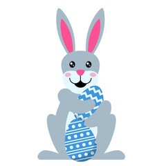 Easter Rabbit with Egg Illustration