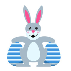 Fototapeta premium Easter Rabbit with Egg Illustration