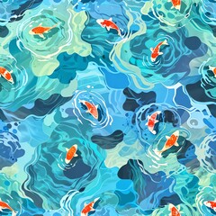 Koi Pond Paradise: A Serene Aquatic Tapestry