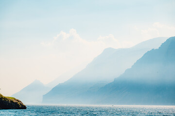 Castello Scaligero, Lake Garda, Italy. Lago di garda. Beautiful lake for swimming, sailing and water sports