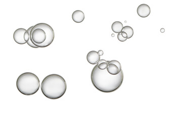 Water drops isolated over white