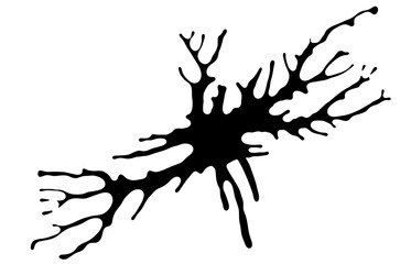 Spalsh of black paint