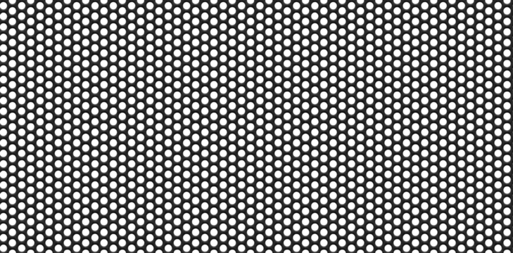 abstract grainy circle honeycomb grid loudspeaker mesh isolated background - Powered by Adobe