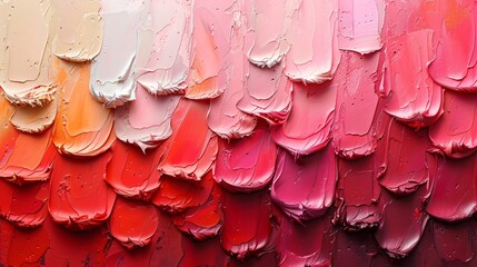 Soft peach and deep red colors paint palette