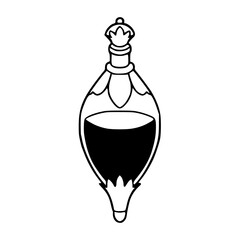 stylized magic potion outline design