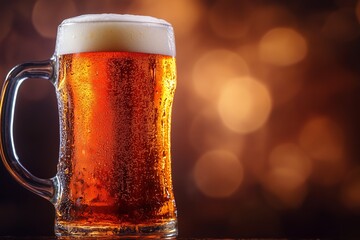 a background image of very cold beer for international beer day greetings