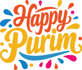 happy purim vector illustration