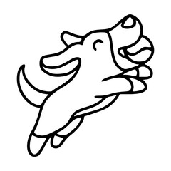 cute dog character vector illustration