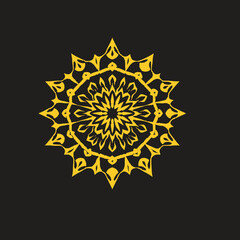 vector illustration of a golden snowflake