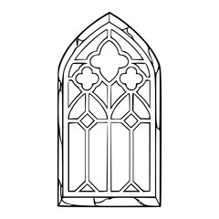 stained glass window vector design