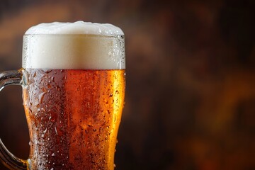 a background image of very cold beer for international beer day greetings