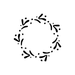 circular bird footprint track vector illustration