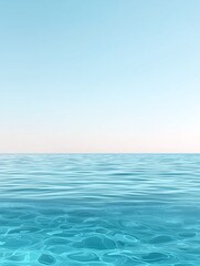 Naklejka premium ocean-inspired gradient, deep turquoise melting into soft sky blue, tranquil ambiance, peaceful water flow, dreamy transitions, smooth surface reflections, gentle ripple effect, serene atmosphere,