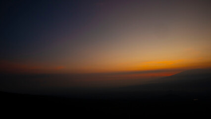 sunset over the mountains