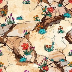 Vibrant Desert Bloom: A Tapestry of Canyon Flowers