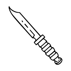 outline drawing of a knife