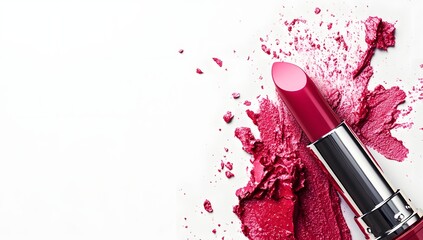 Pink Lipstick Swatches on White Background