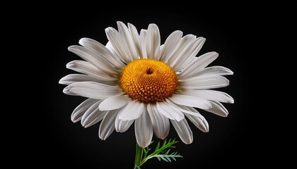 Chamomile on a black background