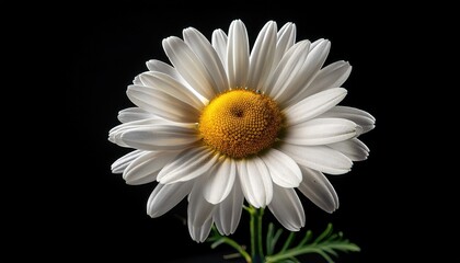 Chamomile on a black background