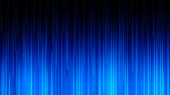 Vertical blue lines with a bright glow at the bottom, transitioning to a dark top, creating a dynamic, abstract background.