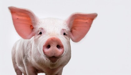 Pig on a white background