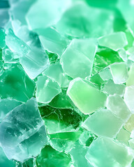Colorful Ice Fragments Close-up