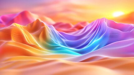 Colorful Mountain Landscape Sunrise