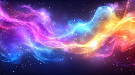 Fototapeta premium Colorful swirling nebula in space