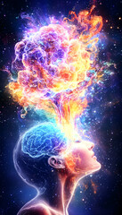 Obraz premium Cosmic Brain Explosion; Inner Light