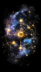 Obraz premium Cosmic Celestial Design