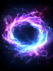 Fototapeta premium Cosmic energy ring swirling in space