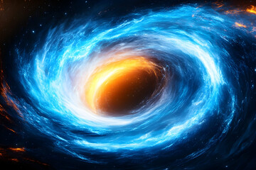 Obraz premium Cosmic vortex of fire and ice
