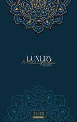 Luxury Mandala art design template in vertical layout