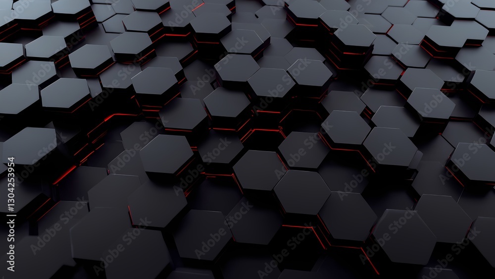 Poster dynamic hexagonal pattern design digital art abstract graphics modern aesthetic close-up view visual