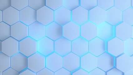 Naklejka premium Innovative hexagonal pattern design abstract art digital graphics modern aesthetics close-up viewpoint visual concept