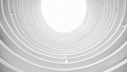 Obraz premium abstract white architectural vortex with curved layered lines, modern minimal design, futuristic symmetry, dynamic perspective