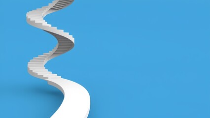Spiral staircase design modern architecture 3d render minimalist style top view innovative concepts for interior spaces