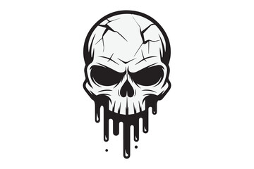 Dripping Skull Design VECTOR