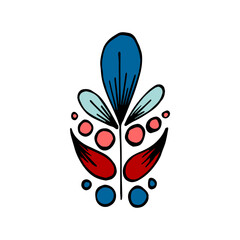 Textile template. Decorative folk element, decor