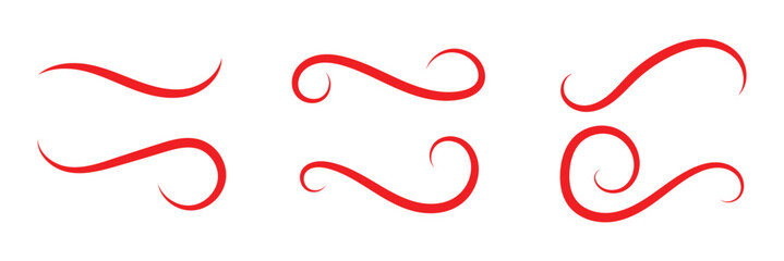 Swooshes text tails. football, baseball typography swashes Texting tail for lettering or old varsity sport logo vector for apps or web retro style. Hand drawn swirl swoosh underline in eps 10.