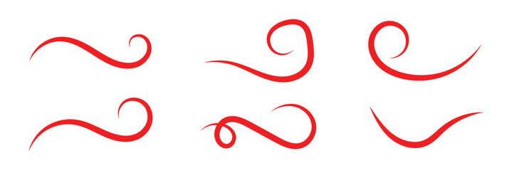 Swooshes text tails. football, baseball typography swashes Texting tail for lettering or old varsity sport logo vector for apps or web retro style. Hand drawn swirl swoosh underline in eps 10.