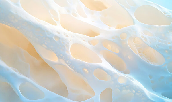 Dreamy and Mystical Natural Abstract Texture of Soft Transparent Bubbles and Foam. generative ai