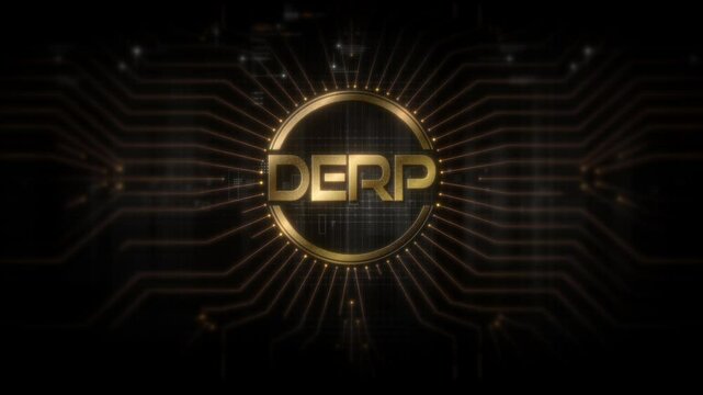 Futuristic digital background highlighting advanced cryptocurrency and encryption technology, featuring blockchain networks and secure cryptographic systems : DERP