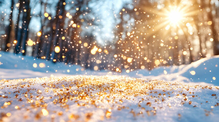Snowy Winter Forest Sparkle
