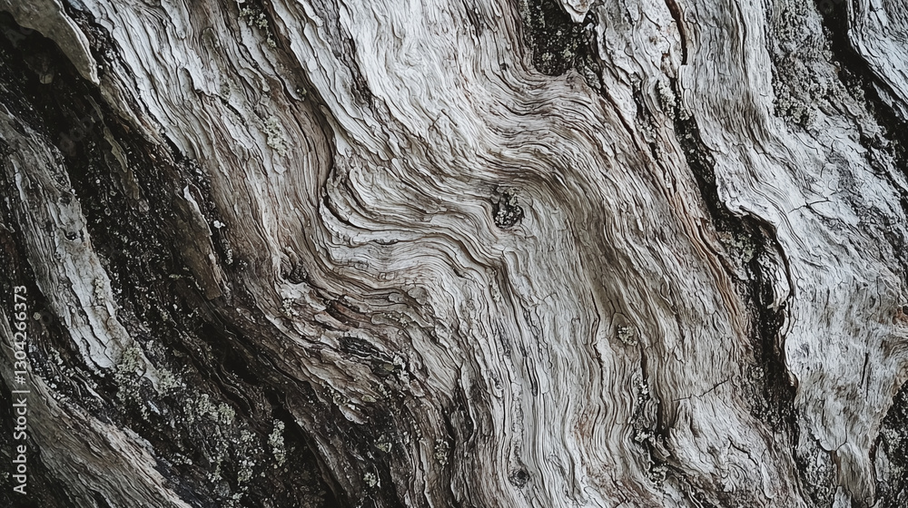 Poster Detailed image of tree trunk highlighting texture and natural patterns