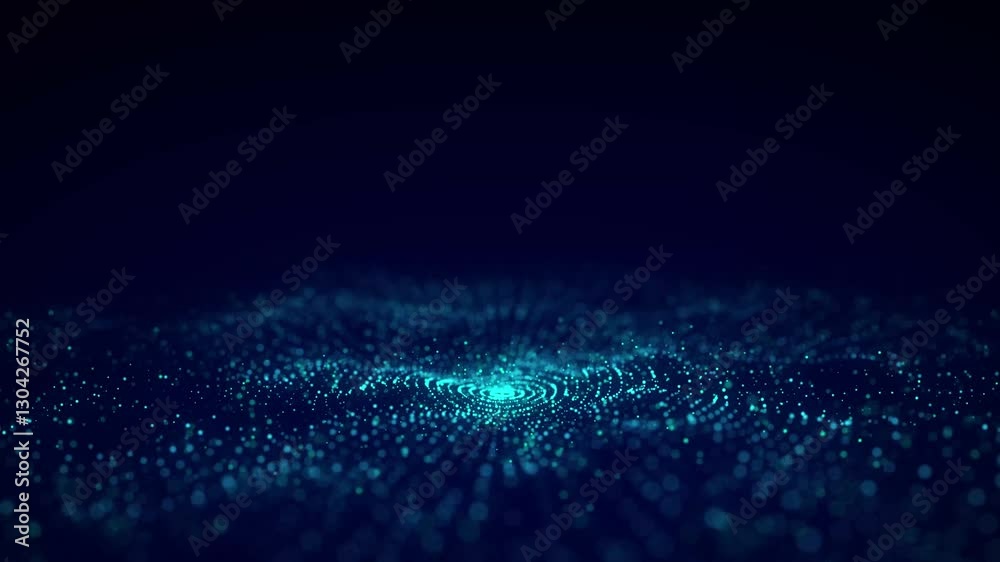 Poster smart glowing circular dynamic wave. high-tech visuals of dynamic energy. futuristic technology flow